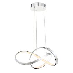 30.5W 1-Light Integrated LED Chandelier in Chrome