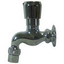 Single Handle Metering Wall Mount Service Faucet in Polished Chrome