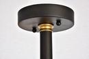 Living District Black/Brass AXEL COLLECTION FLUSHMOUNT D17.1 H16.6 LT:6 BLACK AND BRASS FINISH 