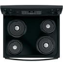 GE&reg; Black 30 in. Electric 4-Burner Coil Freestanding Range 