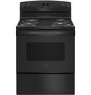 GE&reg; Black 30 in. Electric 4-Burner Coil Freestanding Range 
