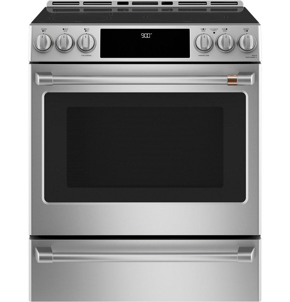 Cafe™ Stainless Steel 29-7/8 in. Electric 5-Burner Induction Slide-in Range 