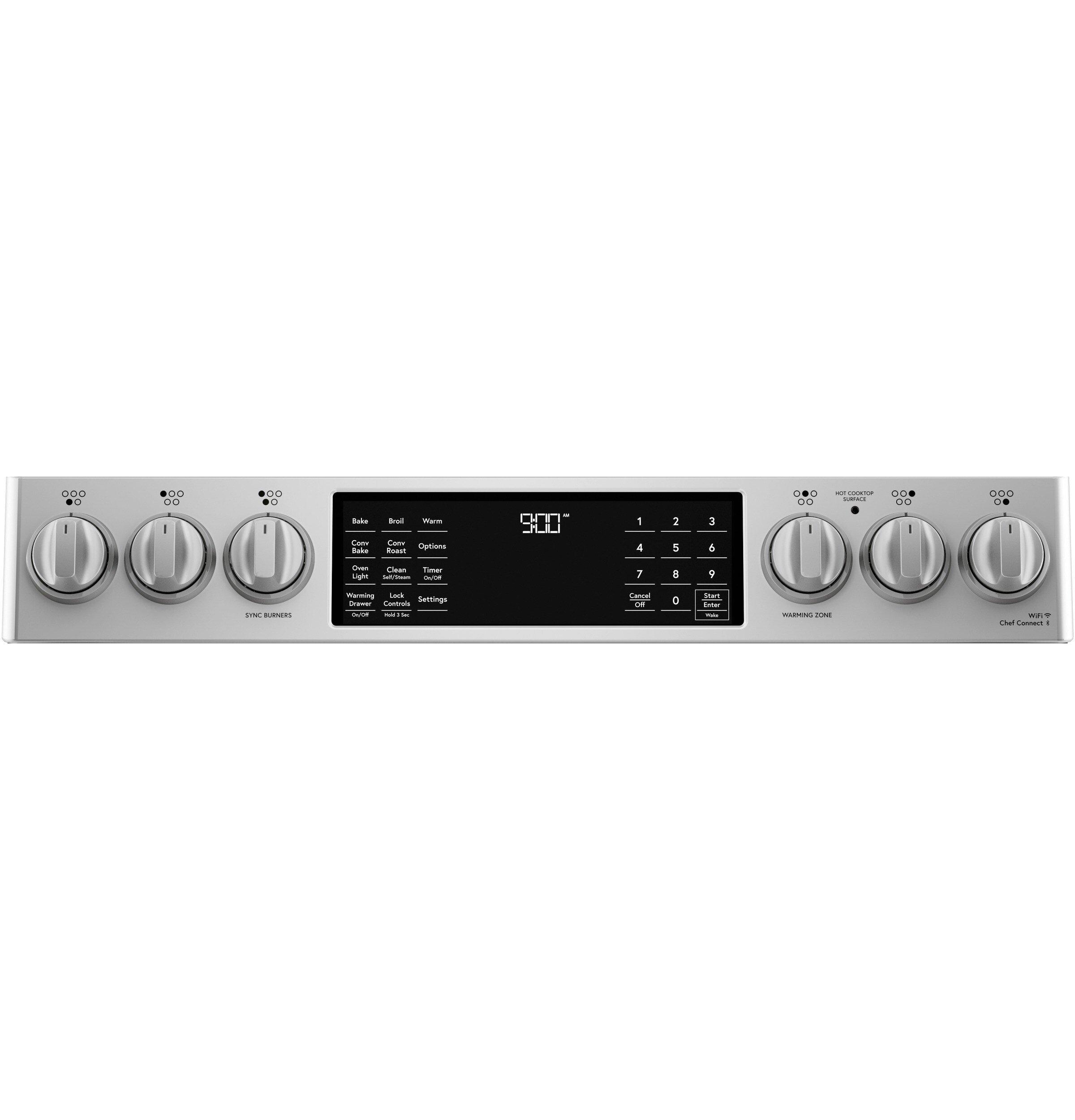 GE Caf&eacute; Stainless Steel 29-7/8 in. Electric 5-Burner Induction Slide-in Range 