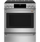 GE Caf&eacute; Stainless Steel 29-7/8 in. Electric 5-Burner Induction Slide-in Range 