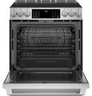GE Caf&eacute; Stainless Steel 29-7/8 in. Electric 5-Burner Induction Slide-in Range 
