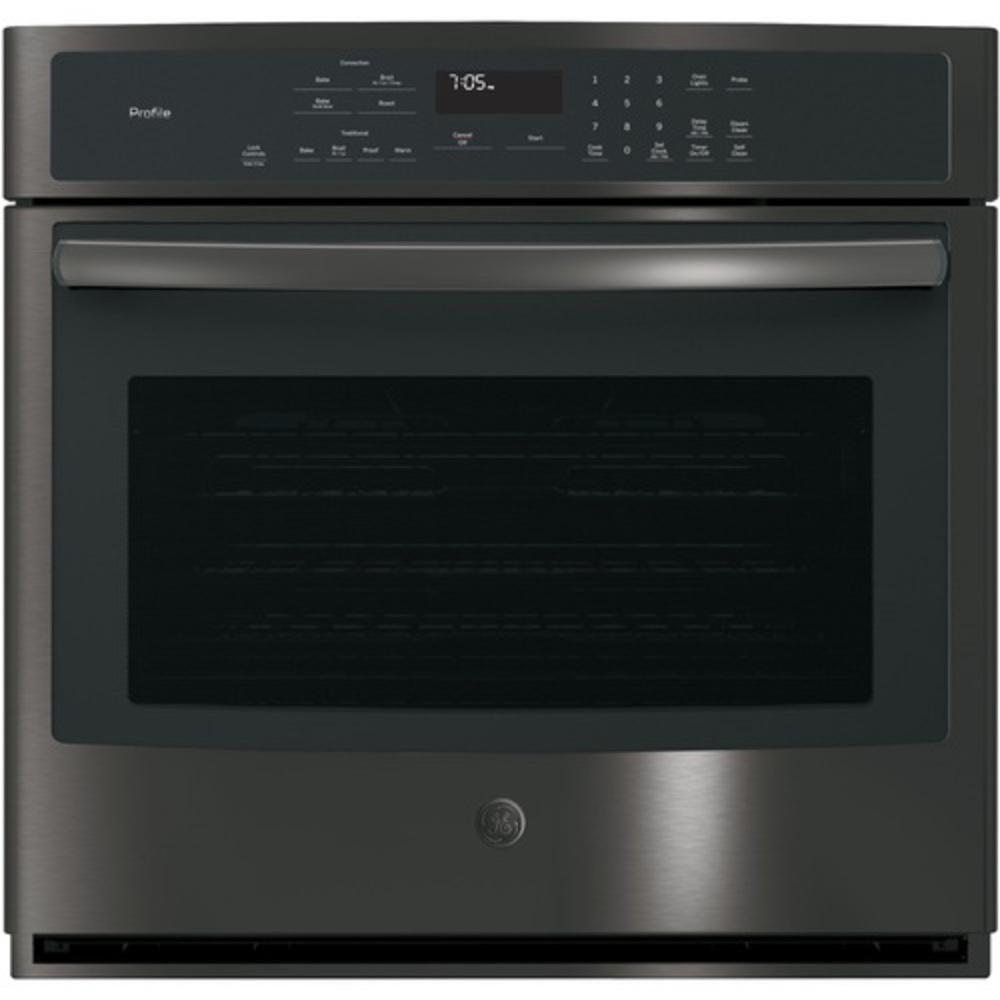 GE&reg; Black Stainless 29-3/4 in. 5 cu. ft. Single Oven 