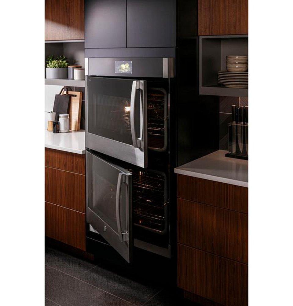 GE Profile™ Stainless Steel/Brushed Stainless 29-3/4 in. 10 cu. ft. 40A Swing Door Wall Mount Double Oven 