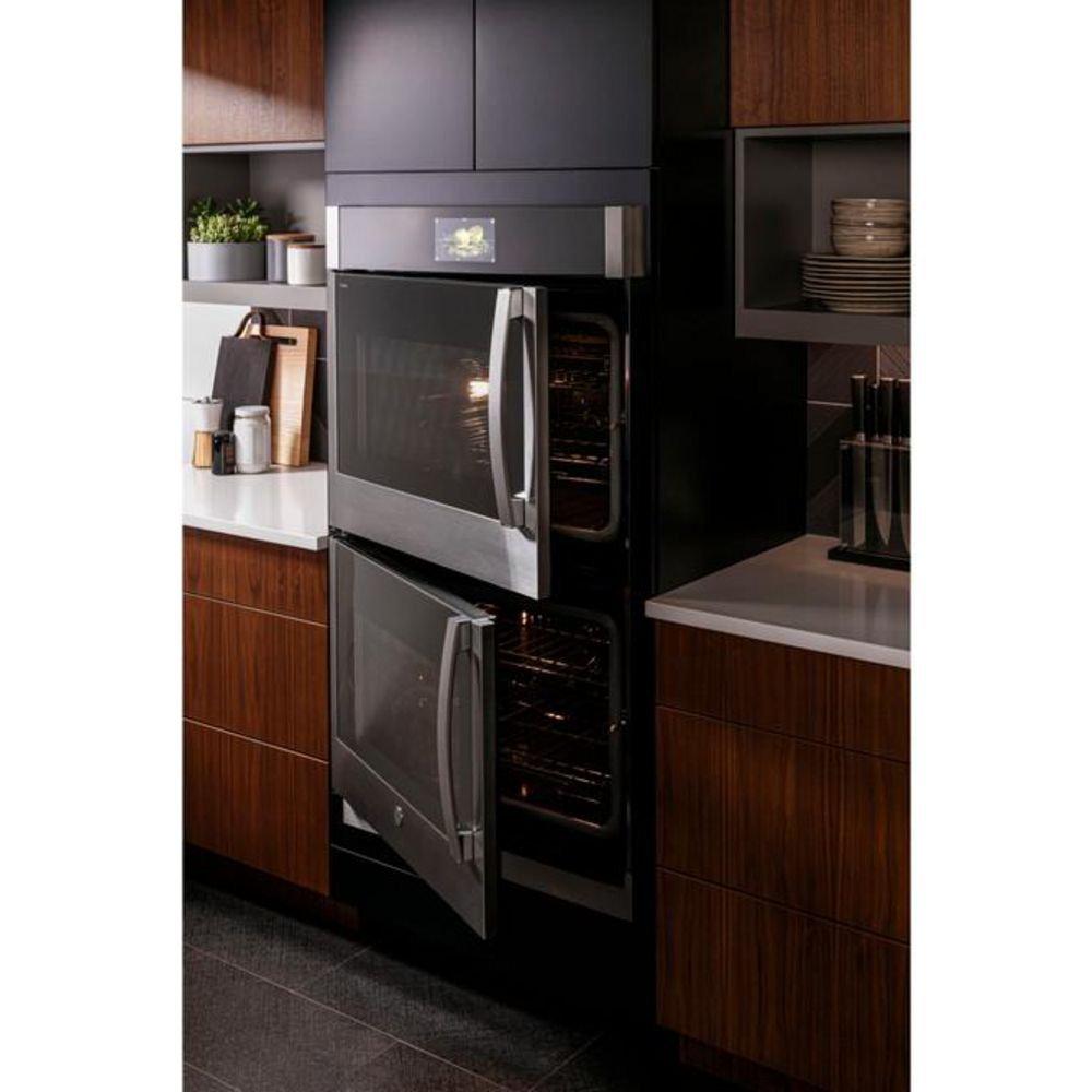 GE Profile&trade; Stainless Steel 29-3/4 in. 10 cu. ft. 40A Swing Door Wall Mount Double Oven 