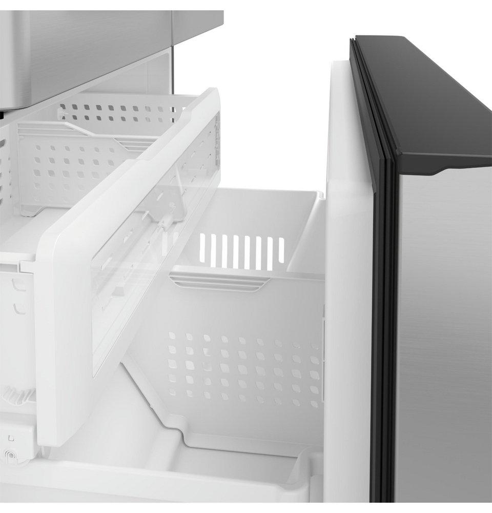 Cafe&trade; Stainless Steel 35-3/4 in. 14.92 cu. ft. Counter Depth and French Door Refrigerator 