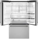 Cafe&trade; Stainless Steel 35-3/4 in. 14.92 cu. ft. Counter Depth and French Door Refrigerator 