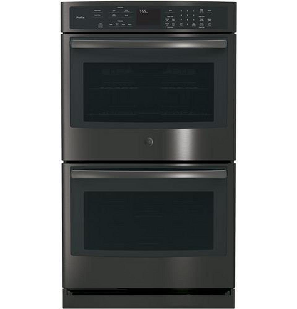 GE&reg; Black Stainless 29-3/4 in. 10 cu. ft. Double Oven 