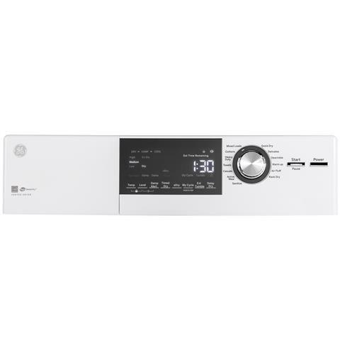 GE&reg; White 23-7/16 in. 4.3 cu. ft. Electric Dryer 