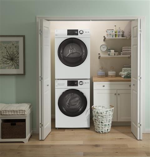 GE&reg; White 23-7/16 in. 4.3 cu. ft. Electric Dryer 