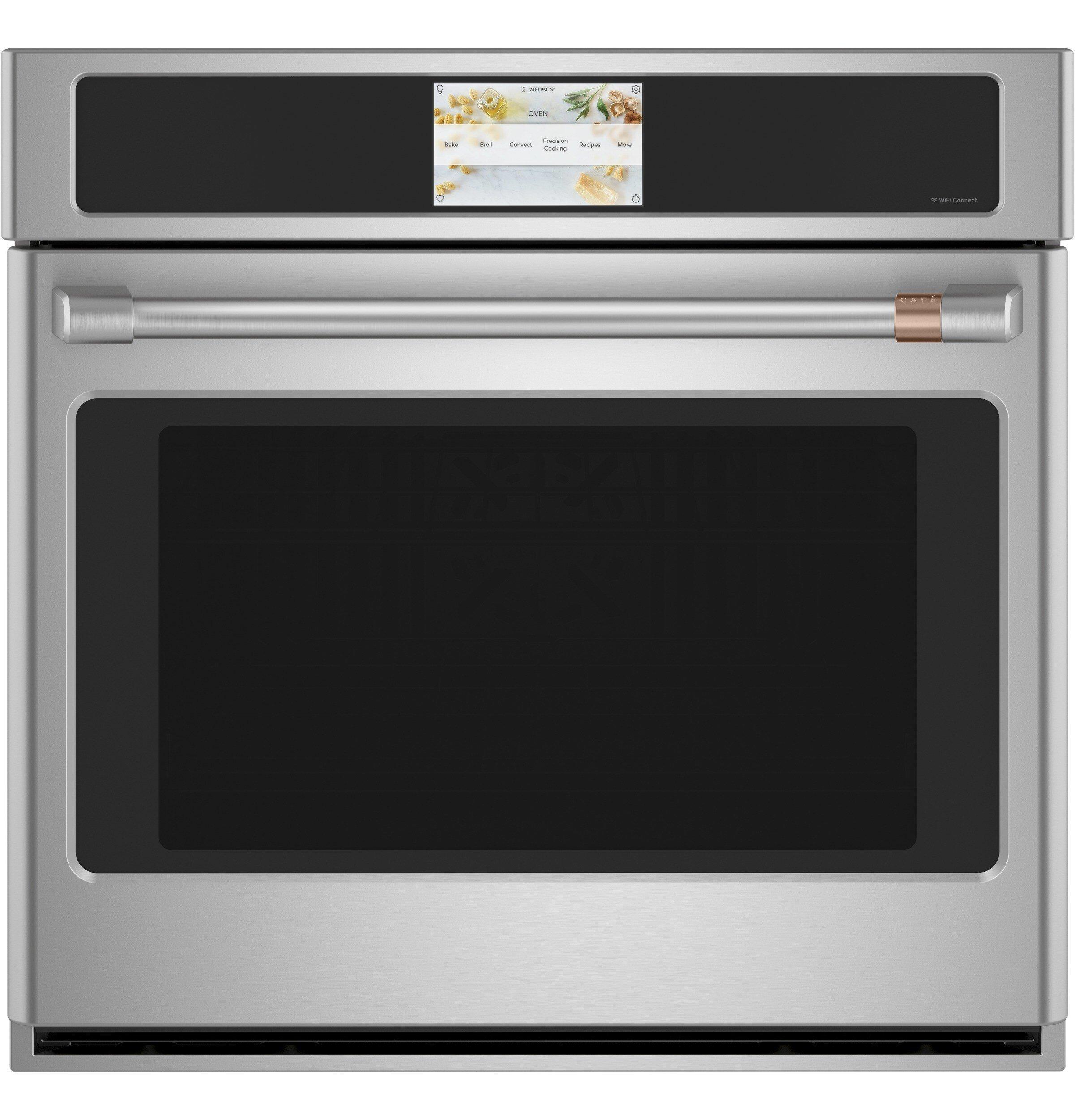 GE Caf&eacute; Stainless Steel 29-3/4 in. 5 cu. ft. Single Oven 