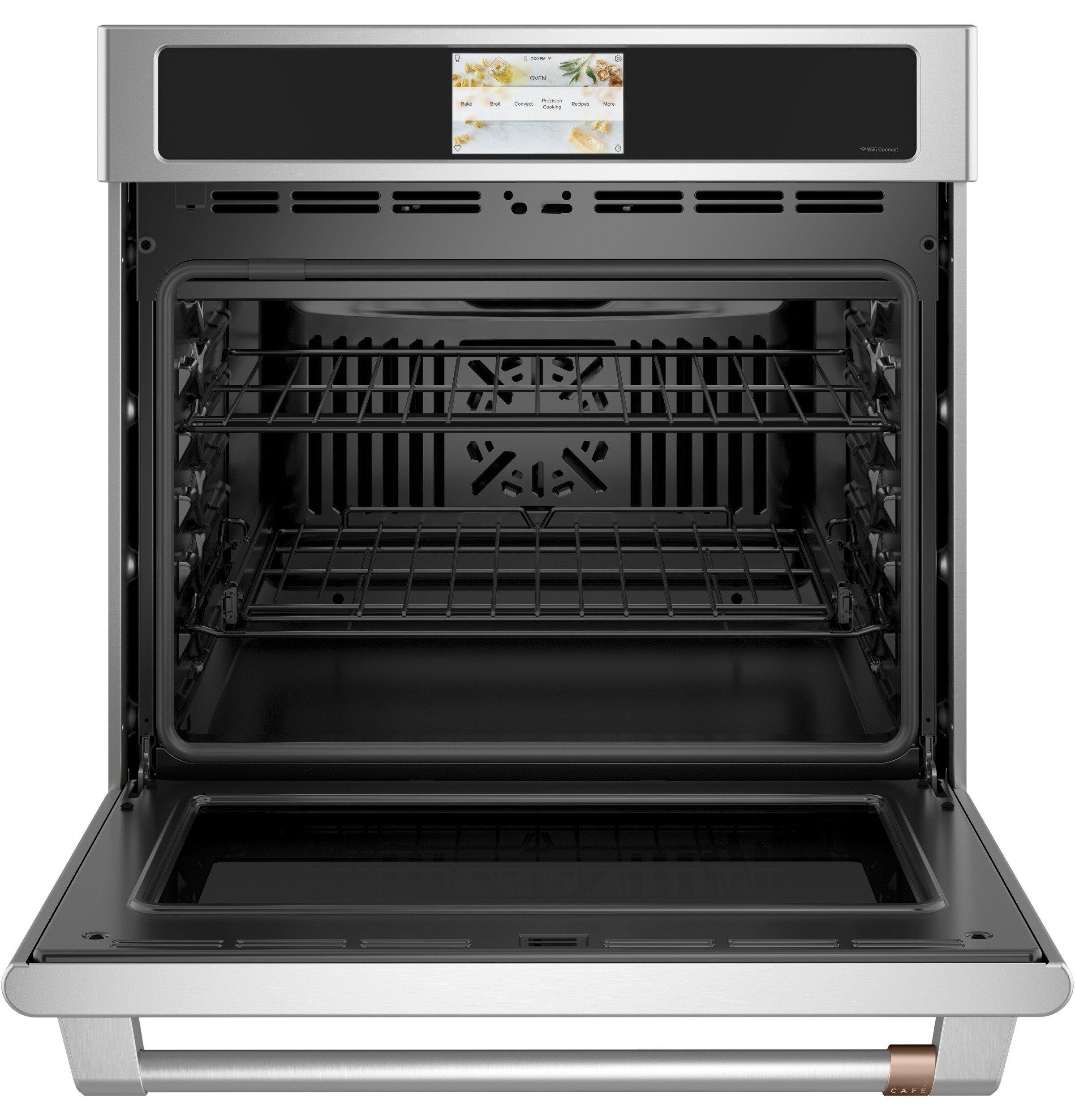 GE Caf&eacute; Stainless Steel 29-3/4 in. 5 cu. ft. Single Oven 