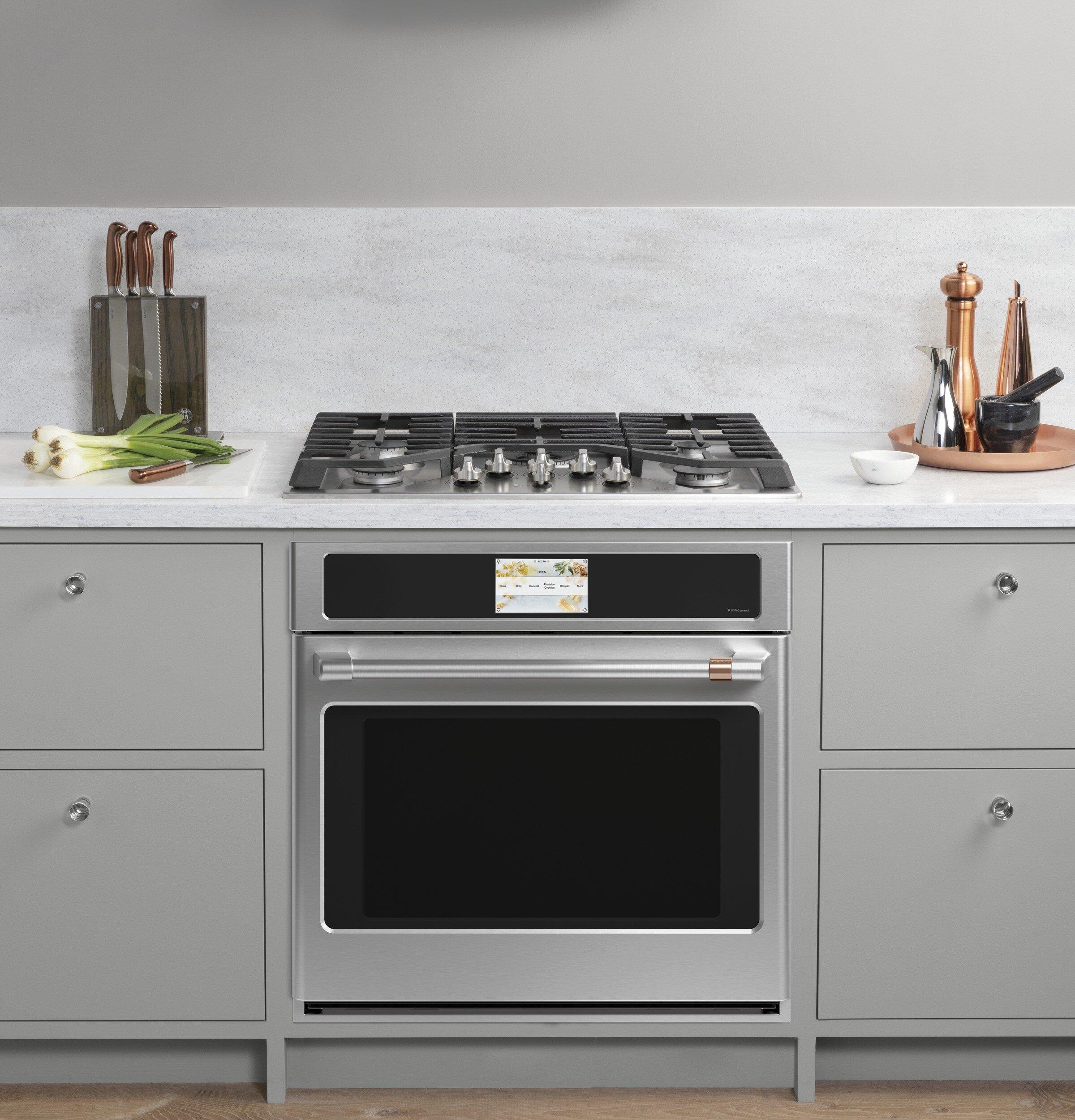 GE Caf&eacute; Stainless Steel 29-3/4 in. 5 cu. ft. Single Oven 