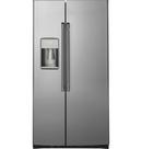 Cafe&trade; Stainless Steel 35-3/4 in. 21.9 cu. ft. Counter Depth and Side-By-Side Refrigerator 