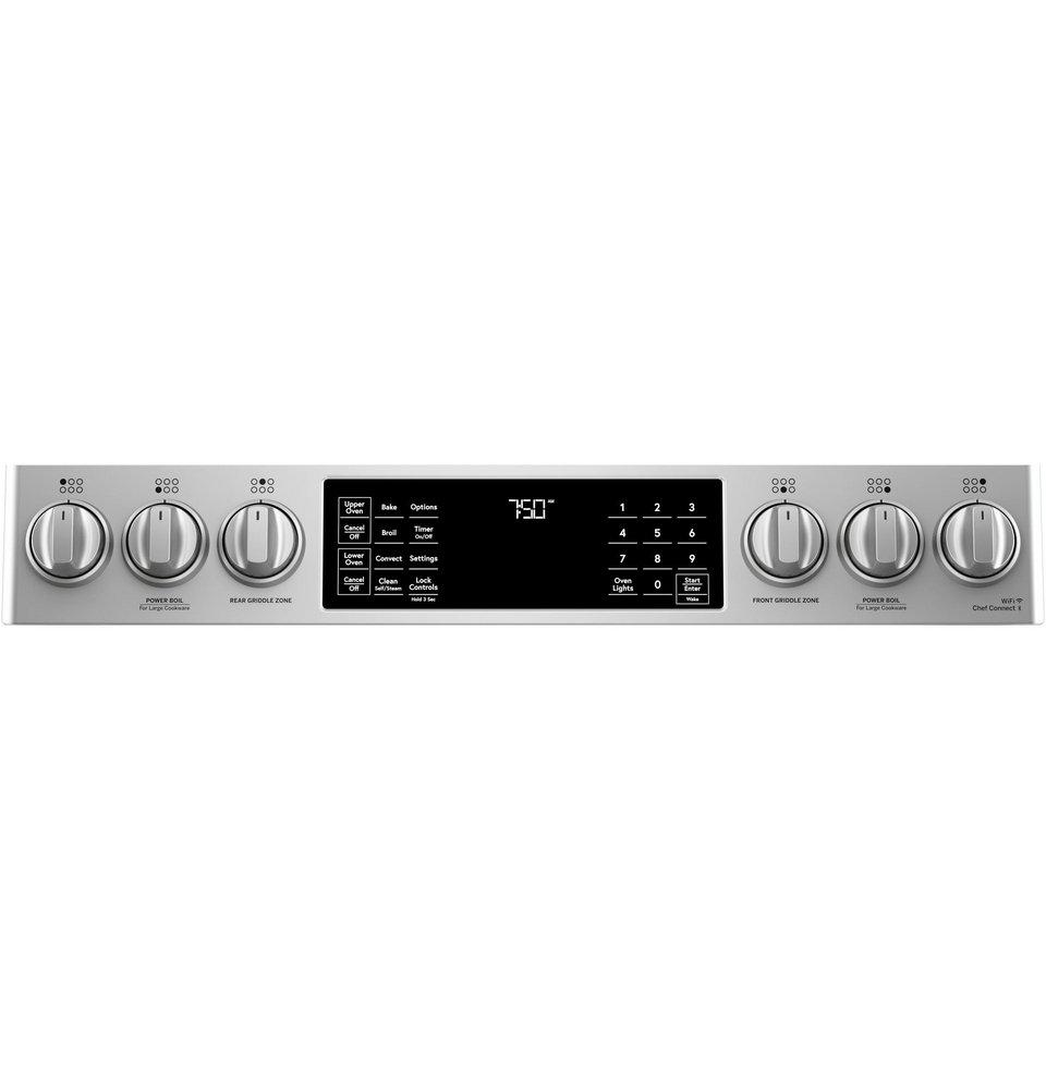 Cafe™ Stainless Steel 29-7/8 in. Gas 6-Burner Sealed Slide-in Range 