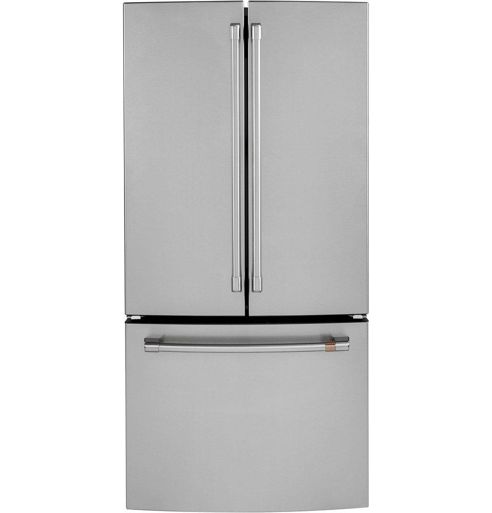 Cafe&trade; Stainless Steel 32-3/4 in. 13.59 cu. ft. Counter Depth and French Door Refrigerator 