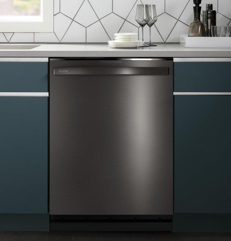 GE Profile&trade; Black Stainless 23-3/4 in. 16 Place Settings Dishwasher 