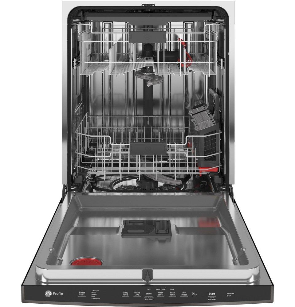GE Profile&trade; Black Stainless 23-3/4 in. 16 Place Settings Dishwasher 