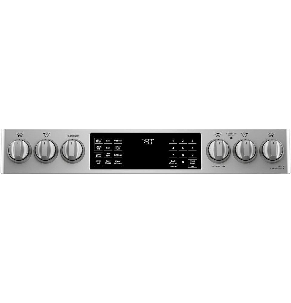 Cafe&trade; Stainless Steel 29-7/8 in. Electric 5-Burner Radiant Smoothtop Freestanding Range 