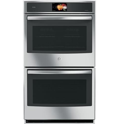 GE Profile&trade; Stainless Steel 29-3/4 in. 10 cu. ft. Double Oven 