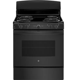 30 in. Electric 4-Burner Coil Freestanding Range in Black