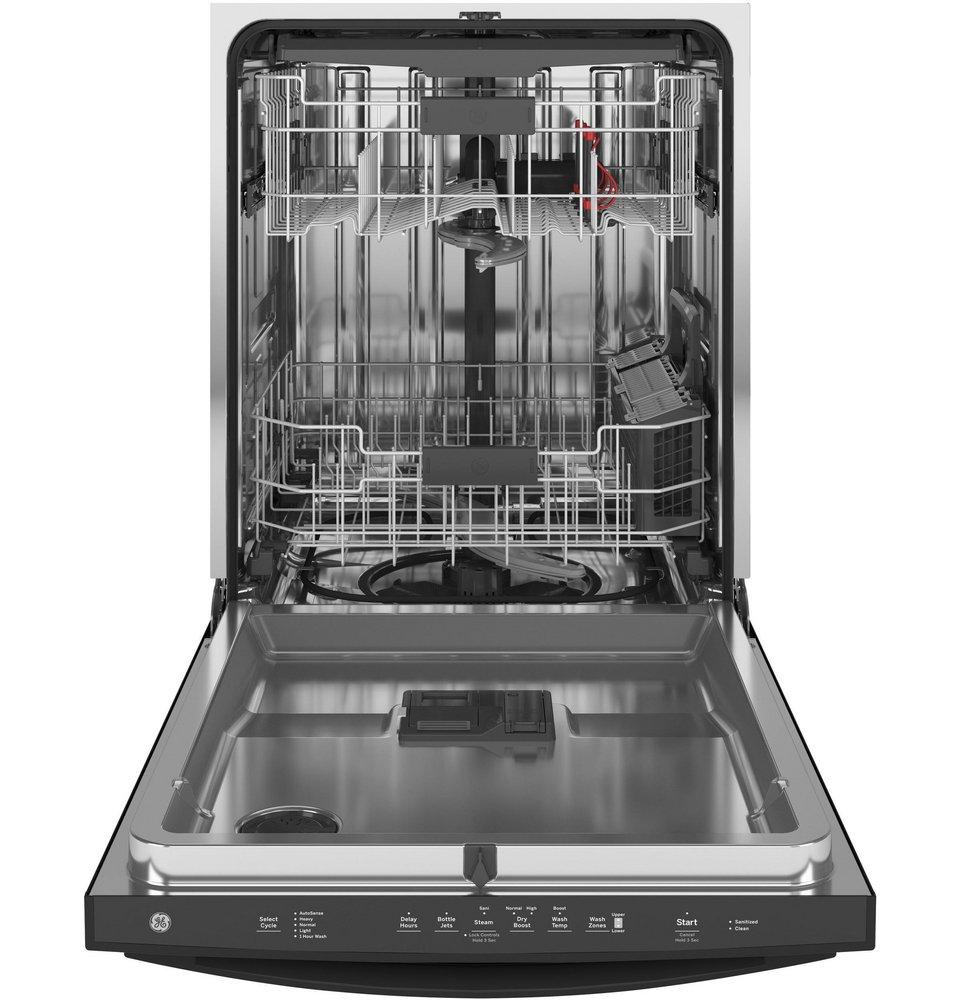 GE&reg; Black 23-3/4 in. 16 Place Settings Dishwasher 