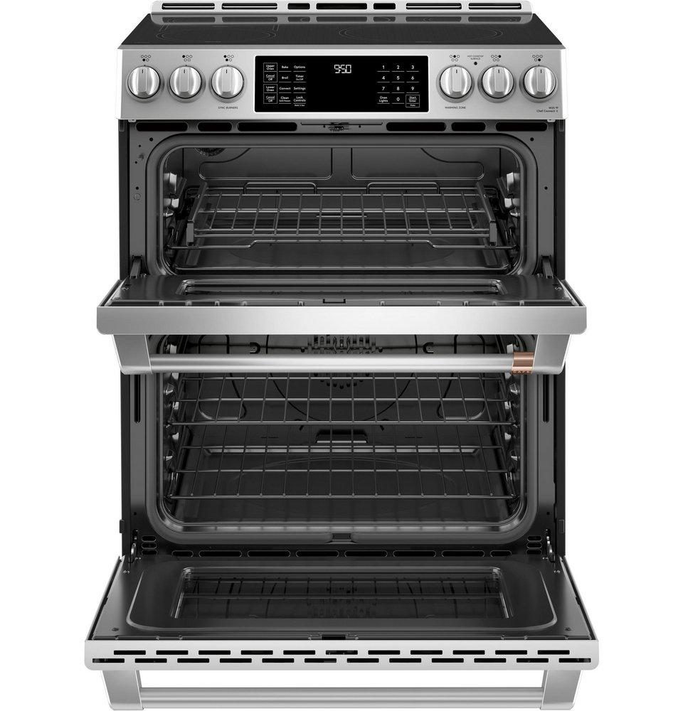 Cafe™ Stainless Steel 29-7/8 in. Electric 5-Burner Induction Slide-in Range 