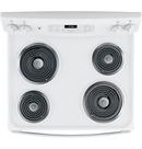 GE&reg; White 30 in. Electric 4-Burner Coil Freestanding Range 