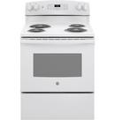 GE&reg; White 30 in. Electric 4-Burner Coil Freestanding Range 