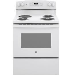 30 in. Electric 4-Burner Coil Freestanding Range in White