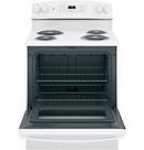 GE® White 30 in. Electric 4-Burner Coil Freestanding Range 