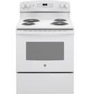 GE® White 30 in. Electric 4-Burner Coil Freestanding Range 
