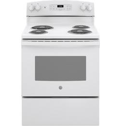 30 in. Electric 4-Burner Coil Freestanding Range in White