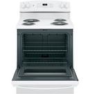 GE&reg; White 30 in. Electric 4-Burner Coil Freestanding Range 