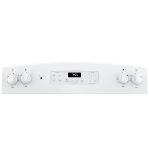 GE&reg; White 30 in. Electric 4-Burner Coil Freestanding Range 