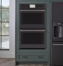 GE Caf&eacute; Matte Black 29-3/4 in. 10 cu. ft. 40A Drop Down Wall Mount Double Oven 