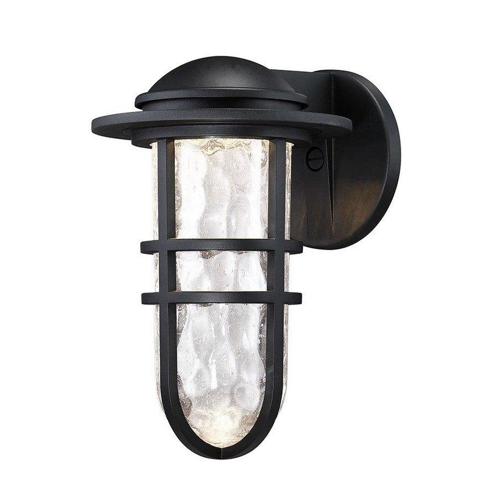 Black STEAMPUNK 13IN LED OUTDOOR WALL SCONCE 3000K IN BLACK 