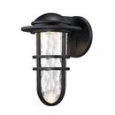 Black STEAMPUNK 13IN LED OUTDOOR WALL SCONCE 3000K IN BLACK 