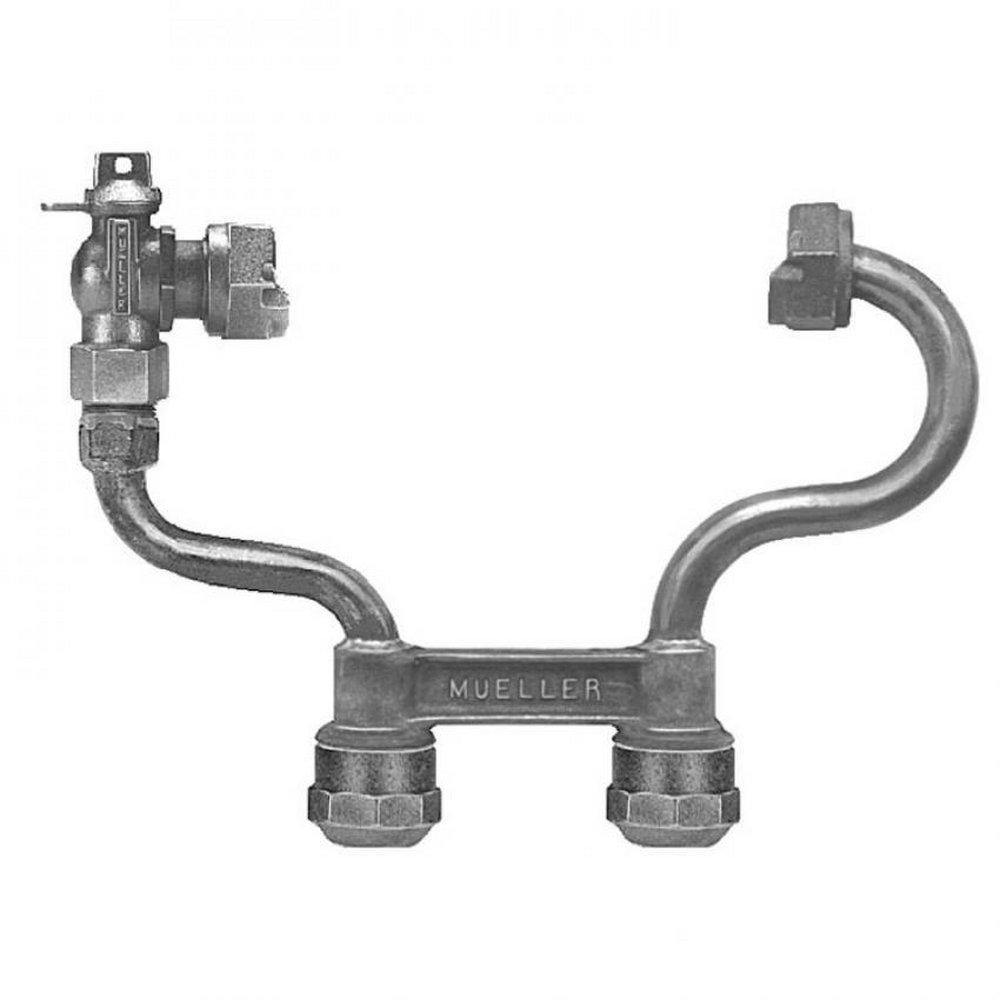 Mueller Company Compression Water Service Meter Yoke with Vertical Check Valve 