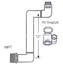LASCO Fittings White MIPT x Snaplok PVC Swing Joint Assembly 