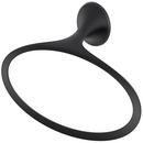Oval Closed Towel Ring in Matte Black