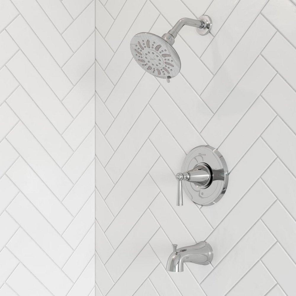 Pfister Polished Chrome Single Handle Multi Function Bathtub & Shower Faucet Trim Only 