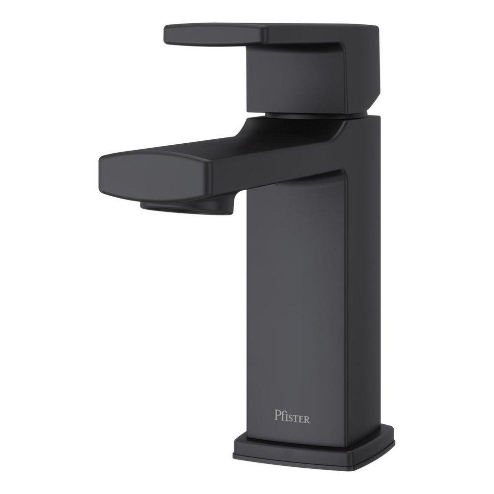 Pfister Black Single Handle Monoblock Bathroom Sink Faucet Lever Handle 