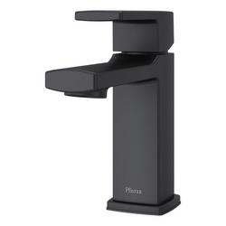 Single Handle Monoblock Bathroom Sink Faucet in Black