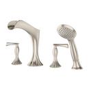 Two Handle Roman Tub Faucet Trim Only with Hand Held Shower in Brushed Nickel
