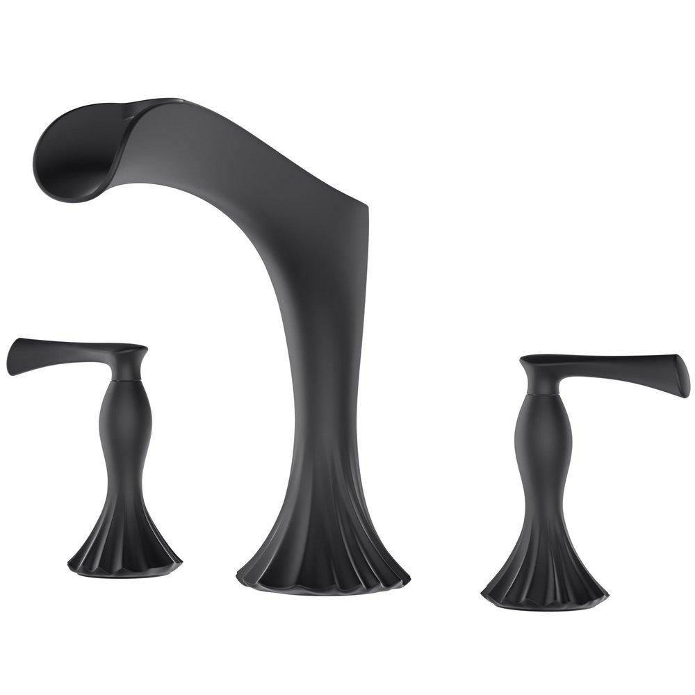 Pfister Matte Black Two Handle Roman Tub Faucet (Trim Only) 