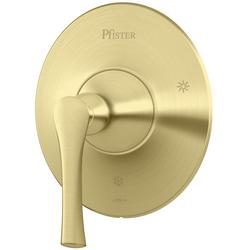 Single Handle Pressure Balancing Valve Trim in Brushed Gold